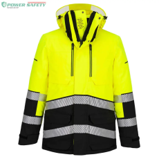 Portwest EV4 Hi-Vis Expedition Parka télikabát - Sárga/Fekete