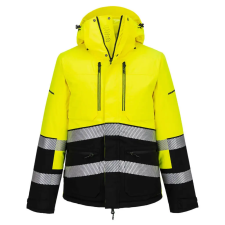 Portwest EV4 jólláthatósági télikabát Yellow/Black XXXL láthatósági ruházat
