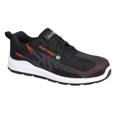 Portwest FC06 Eco Fly Composite Trainer Védőcipő (46) S1PS SR FO (piros/fekete)