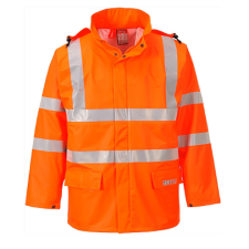 Portwest FR41 Sealtex™ FR Hi Vis lángálló esőkabát narancs láthatósági ruházat
