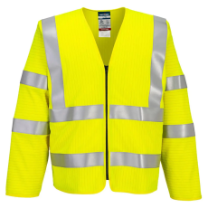 Portwest FR616 Bizflame Hi-Vis lángálló cipzáras mellény sárga