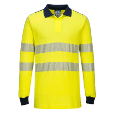 Portwest FR702 PW3 Modaflame Hi-Vis lángálló pólóing sárga-tengerészkék munkaruha