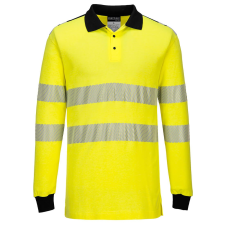 Portwest FR702 WX3 LÁNGÁLLÓ HI-VIS PÓLÓING (sárga/fekete, 3XL) láthatósági ruházat