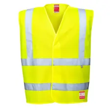 Portwest FR71 Hi-Vis lángálló antisztatikus mellény sárga munkaruha