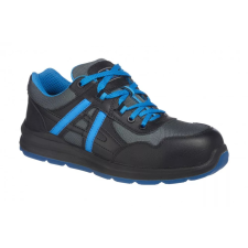Portwest FT60 Mersey Védőcipő S1P SRC (fekete/kék, 46) munkavédelmi cipő