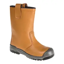 Portwest FW13 Steel Action bőr Rigger csizma S1P SR munkavédelmi cipő