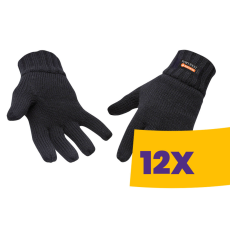 Portwest GL13 Kötött Insulatex védőkesztyű fekete (Karton - 12 pár)