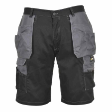 Portwest Granite rövidnadrág (fekete/szürke, XL) munkaruha