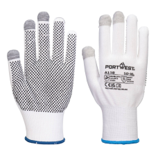 Portwest Grip 13 PVC pöttyös érintőképernyős kesztyű (12 pár) védőkesztyű