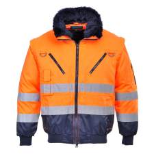 Portwest Hi-Vis 3-in-1 Pilota kabát Orange/Navy L láthatósági ruházat