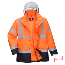 Portwest Hi-Vis 4 az 1-ben Contrast Traffic kabát láthatósági ruházat