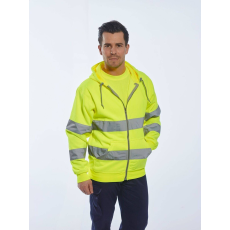 Portwest Hi-Vis cipzáras védő kapucnis B305 XXL sárga