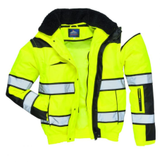 Portwest Hi-Vis Classic Bomber dzseki (sárga/fekete, XL)