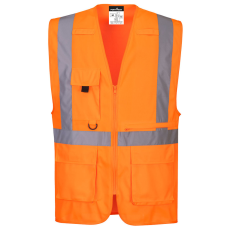 Portwest Hi-Vis Executive mellény tablet zsebbel narancs S