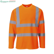 Portwest Hi-Vis hosszú ujjú póló - Narancs láthatósági ruházat