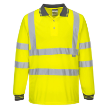 Portwest Hi-Vis hosszú ujjú pólóing sárga XXXL láthatósági ruházat
