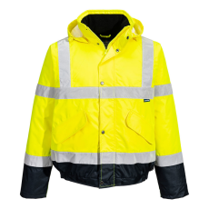 Portwest Hi-Vis kéttónusú bomber kabát Yellow/Navy XL