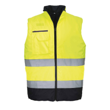 Portwest HI-VIS kéttónusú hővédő mellény, S267 XL sárga láthatósági ruházat
