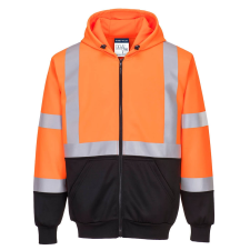 Portwest Hi-Vis kéttónusú kapucnis pulóver (narancs/fekete, 4XL) láthatósági ruházat