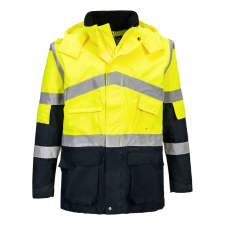 Portwest Hi-Vis kéttónusú lélegző kabát Yellow/Navy XXXL láthatósági ruházat