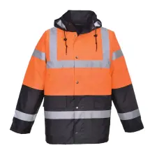 Portwest Hi-Vis Kéttónusú Traffic kabát narancs L láthatósági ruházat