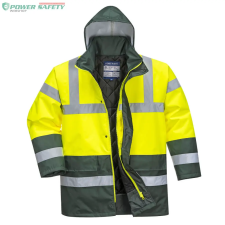 Portwest Hi-Vis Kéttónusú Traffic kabát - Sárga/Zöld láthatósági ruházat