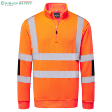 Portwest Hi-Vis Knit 1/2Zip Sweatshirt - Narancs
