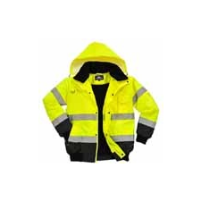 Portwest Hi-Vis Kontraszt Bomber dzseki C465 Sárga/Fekete XXL méret láthatósági ruházat