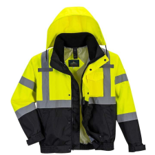 Portwest Hi-Vis prémium 3 az 1-ben bomber kabát láthatósági ruházat