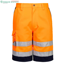 Portwest Hi-Vis rövidnadrág - Narancs/Navy láthatósági ruházat