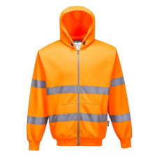Portwest Hi-Vis zipzáros pulóver (narancs, 3XL) láthatósági ruházat