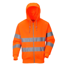 Portwest Hi-Vis zipzáros pulóver (narancs*, L) láthatósági ruházat