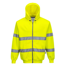 Portwest Hi-Vis zipzáros pulóver (sárga, XS) láthatósági ruházat
