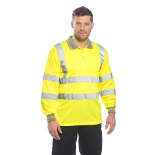 Portwest HiVis hosszú ujjú póló - S277 sárga 4XL láthatósági ruházat