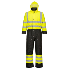 Portwest HiVis kontraszt védőoverall - Párnázott PORTWEST-S485 S fekete és sárga
