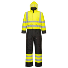 Portwest HiVis kontraszt védőoverall - párnázott PORTWEST-S485 XXL fekete és sárga