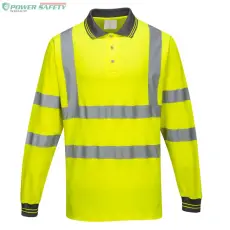 Portwest Hosszú ujjú Cotton Comfort pólóing - Sárga