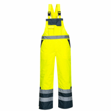 Portwest Jól láthatósági bélelt mellesnadrág (sárga*, 3XL) láthatósági ruházat