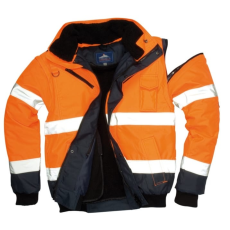 Portwest Jól láthatósági bomber dzseki (narancs/tengerészkék, 5XL)