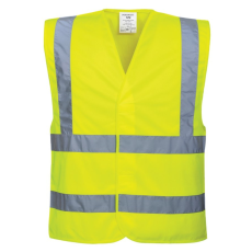 Portwest Jól láthatósági két csíkos mellény (sárga, S/M)