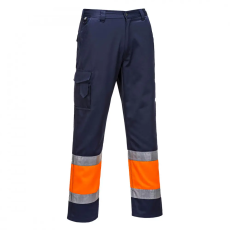 Portwest Jól láthatósági kéttónusú nadrág E049 Narancs/Navy M méret