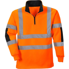 Portwest Jól láthatósági Rugby pulóver (narancs*, XL) láthatósági ruházat