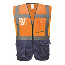 Portwest Jól láthatósági vezetői mellény (narancs/tengerészkék, XXL)