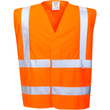 Portwest Jólláthatósági antisztatikus és lángálló mellény (narancs*, L/XL) láthatósági ruházat