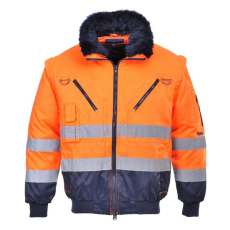 Portwest Jólláthatósági Pilóta Dzseki (narancs/kék, 3XL)