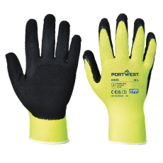 Portwest Kesztyű - szerelőkesztyű - Latexhab tenyér Fluo-Sárga  4 / XXXS