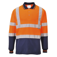 Portwest Kéttónusú hosszú ujjú pólóing Orange/Navy 4XL