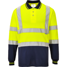 Portwest Kéttónusú hosszú ujjú pólóing Yellow/Navy S