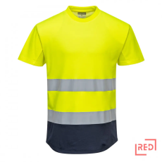 Portwest Kéttónusú Mesh póló Yellow/Navy S