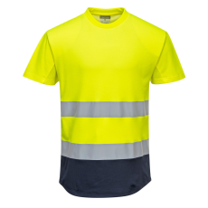 Portwest Kéttónusú Mesh póló Yellow/Navy XL